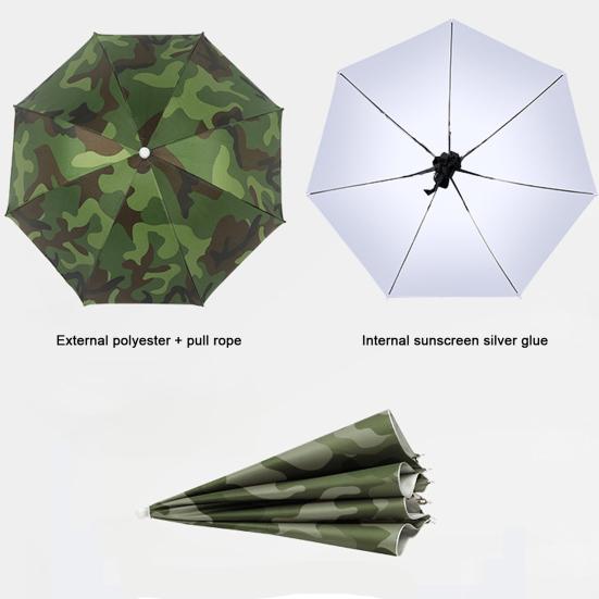 Защита Камуфляжная Шляпа-Зонт Свободные Руки Защищающая от Солнца Шляпа-Зонт