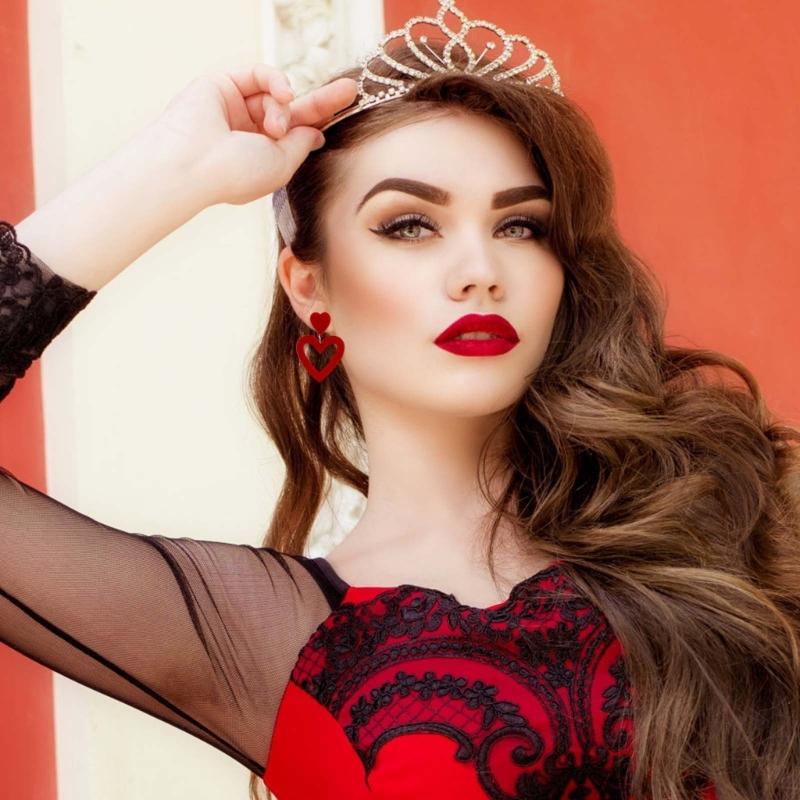 Стильные Акриловые Серьги-Подвески Розовые Сердечки Серьги-Капли Женские Вечерние Полые Серьги-Заявление Подарок на День Святого Валентина Легкие