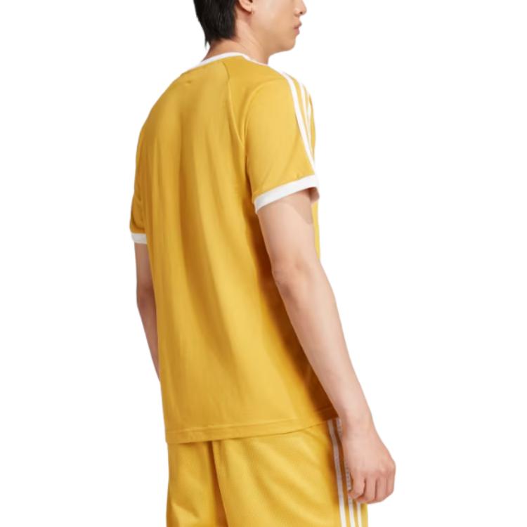 adidas Оригинал ADICOLOR CLASSICS Футболка с 3 полосками Мужская Желтая IZ2370