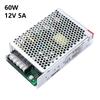 S-60-12 Switching Power Supply 60W 12V 5A For 12V Devices For 12V LED Strips,floodlights,routers,cameras, Audio/video, Printers