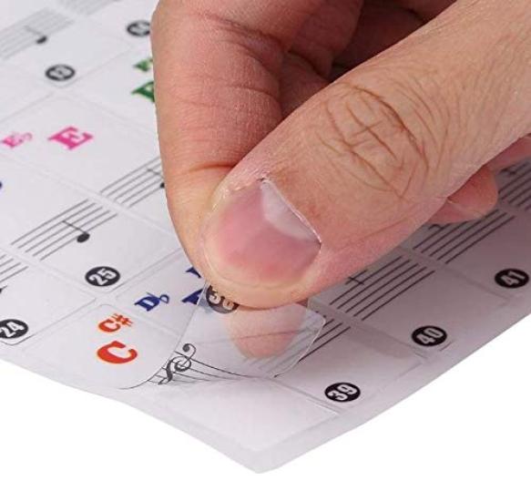 XP Design Наклейки на клавиши пианино, Музыка, Ноты, 88/61/49/37 (черный)