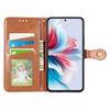 For Oppo Reno13 5G (Global) Case Leather Phone Case Wallet Stand Cover with Wrist Strap