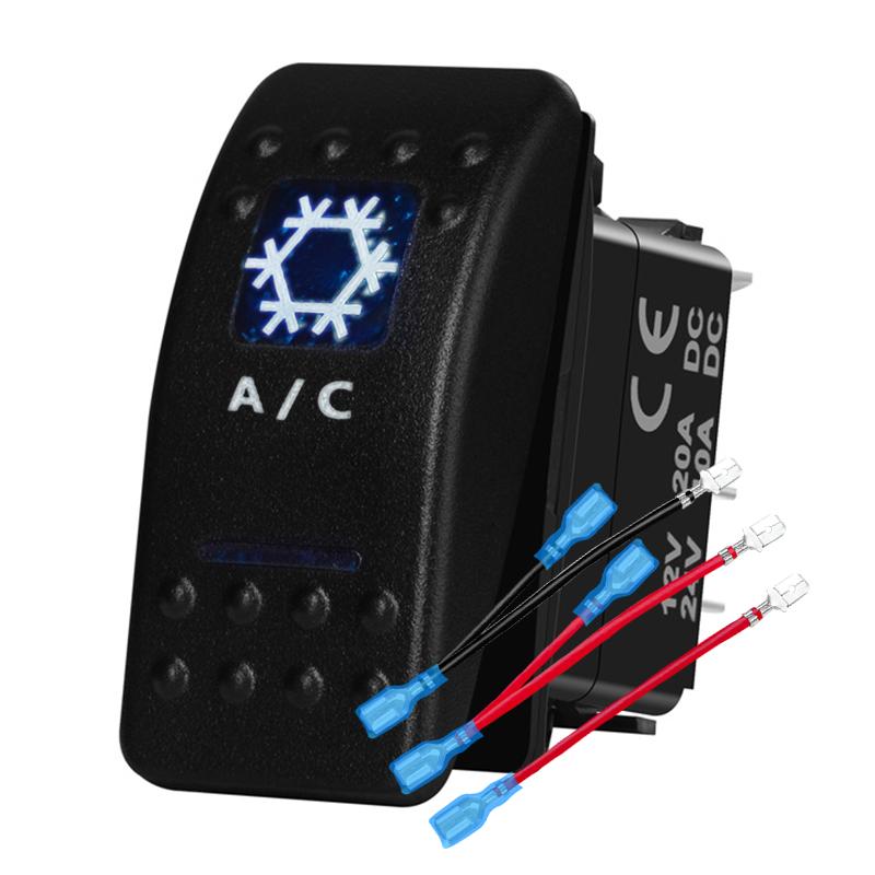 12v/24v Blue Led Light 5 Pin On Off SPST Rocker Switch 7 Pin On Off On ARB Carling Style Car Boat Waterproof Pump Push Switch
