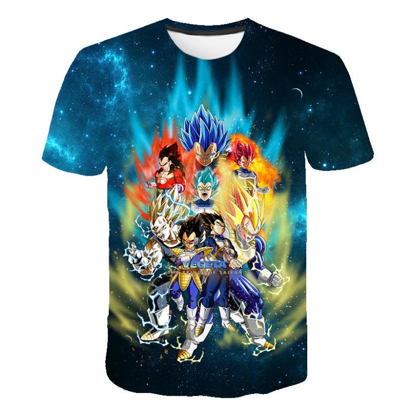 Футболка Dragon Ball для детей, футболки, аниме-фигурки, футболка Son Goku Super Saiyan, футболки для мальчиков, детская одежда, летняя одежда с коротким рукавом