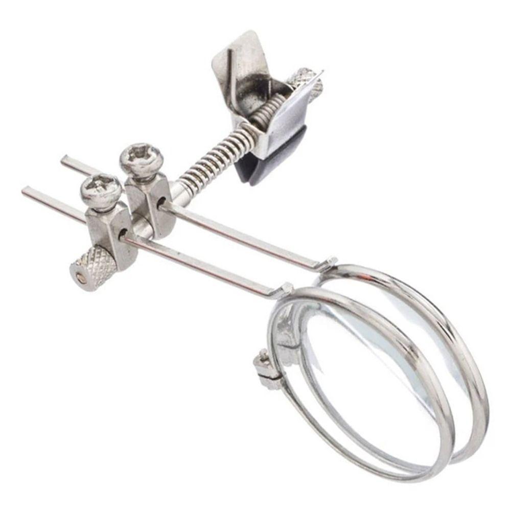 Профессиональная монокулярная лупа с зажимом, лупа из нержавеющей стали с двойными линзами, увеличительное стекло