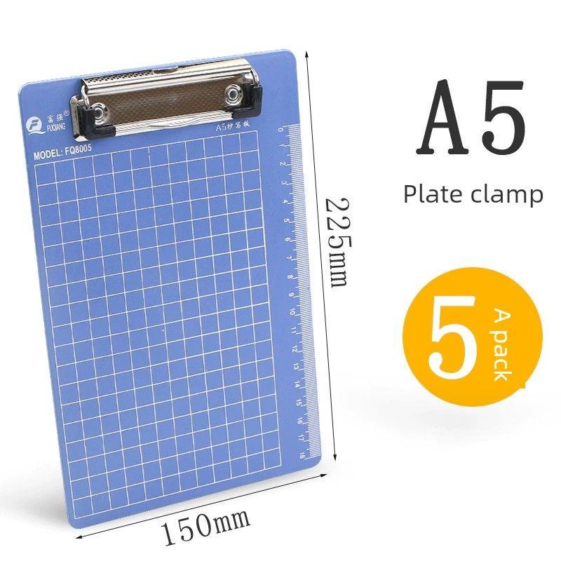 Approval Book Clip Multifunctional A5 Flat Board Nail Menu Plastic Writing Board Plate Holder Stationery Office Supplies Vertical Book for Students