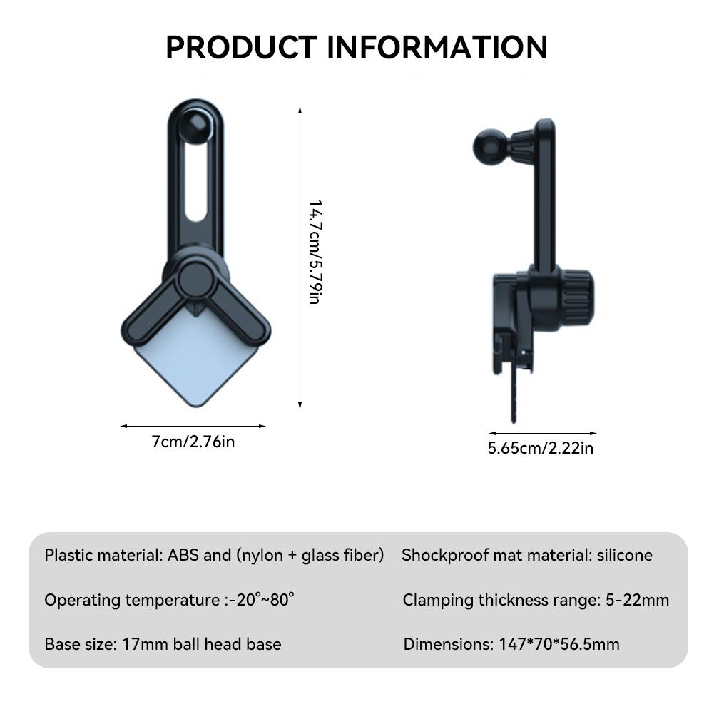 Универсальный 17 мм шаровой держатель для телефона в автомобиль с фиксированной базой для автомобильного дисплея и мобильного телефона с удлинителем