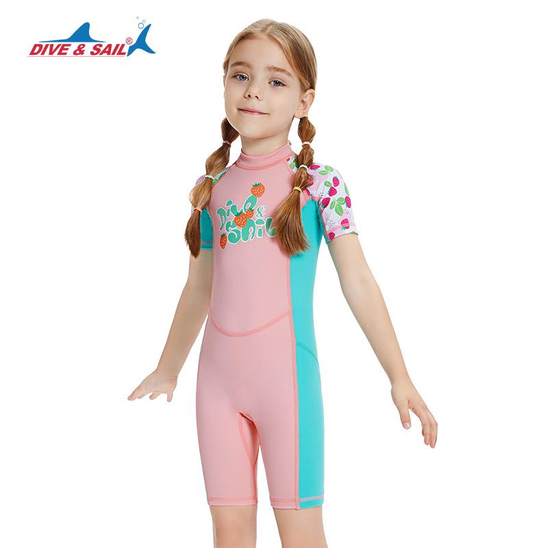 Детский быстросохнущий купальник с короткими рукавами, цельный водолазный костюм для взрослых, солнцезащитный костюм для серфинга с медузами