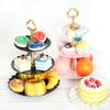 European Tray Holiday Party Three-layer Fruit Plate Dessert Candy Dish Cake Stand Self-help Display Home Table Decoration Trays