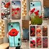 Красный Цветок Мака Чехол Для Телефона Для Samsung Galaxy S23 S26 Ultra S20 S21 S22 S24 S25 Plus S10 S25 FE Чехол Оболочка