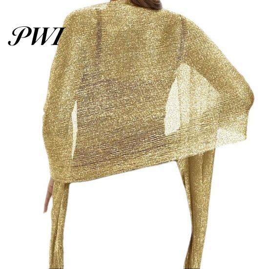 Metallic Wire Shawl Women Sparkling Bridesmaid Scarves 1920s Style Wraps with Scarf Button Wedding Party Accessories Outdoor Homecoming Dance