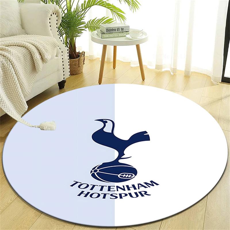 1pc T-Tottenham Hotspur Print Round Carpet Chair Round Carpet Suitable for Bedroom Living Room Home Decorative Carpet