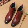 Trend New Winter Fashion Chelsea Ankle Boots Men's Pointed Slip On Casual Shoes Luxury Brand Stylist High Tops Zapatos Hombre