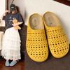 Мода 2025 Замшевые клоги для женщин Мюли Пробковая стелька Перфорированная женская обувь с поддержкой свода стопы Модные нескользящие уличные пляжные шлепанцы 26