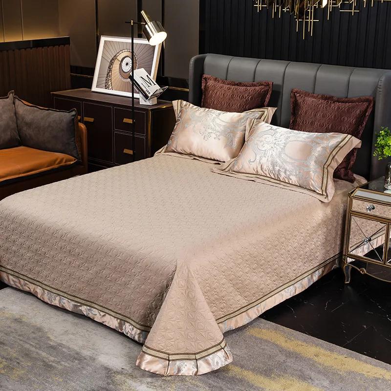 Европейский рельефный стеганый хлопковый стеганый хлопковый наматрасник цельный хлопковый утолщенный наматрасник двуспальный наматрасник комплект из 3 предметов