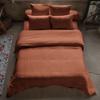 Duvet Cover 240x260 Cm In Terracotta Cotton Gauze
