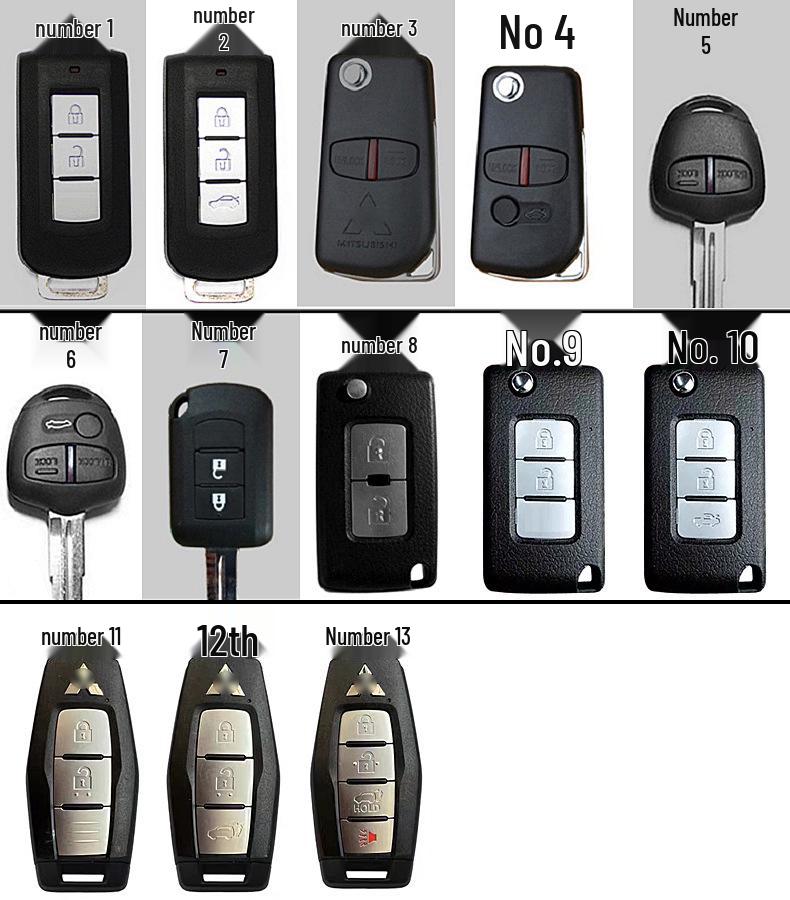 Кейс для ключей Mitsubishi: Кожаный чехол на кнопке для GAC Outlander, Eclipse Cross, ASX, Lancer и Pajero Sport