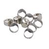 10 X Adjustable Brass Blank Glue On Band Plate Base Ring DIY Making Silver