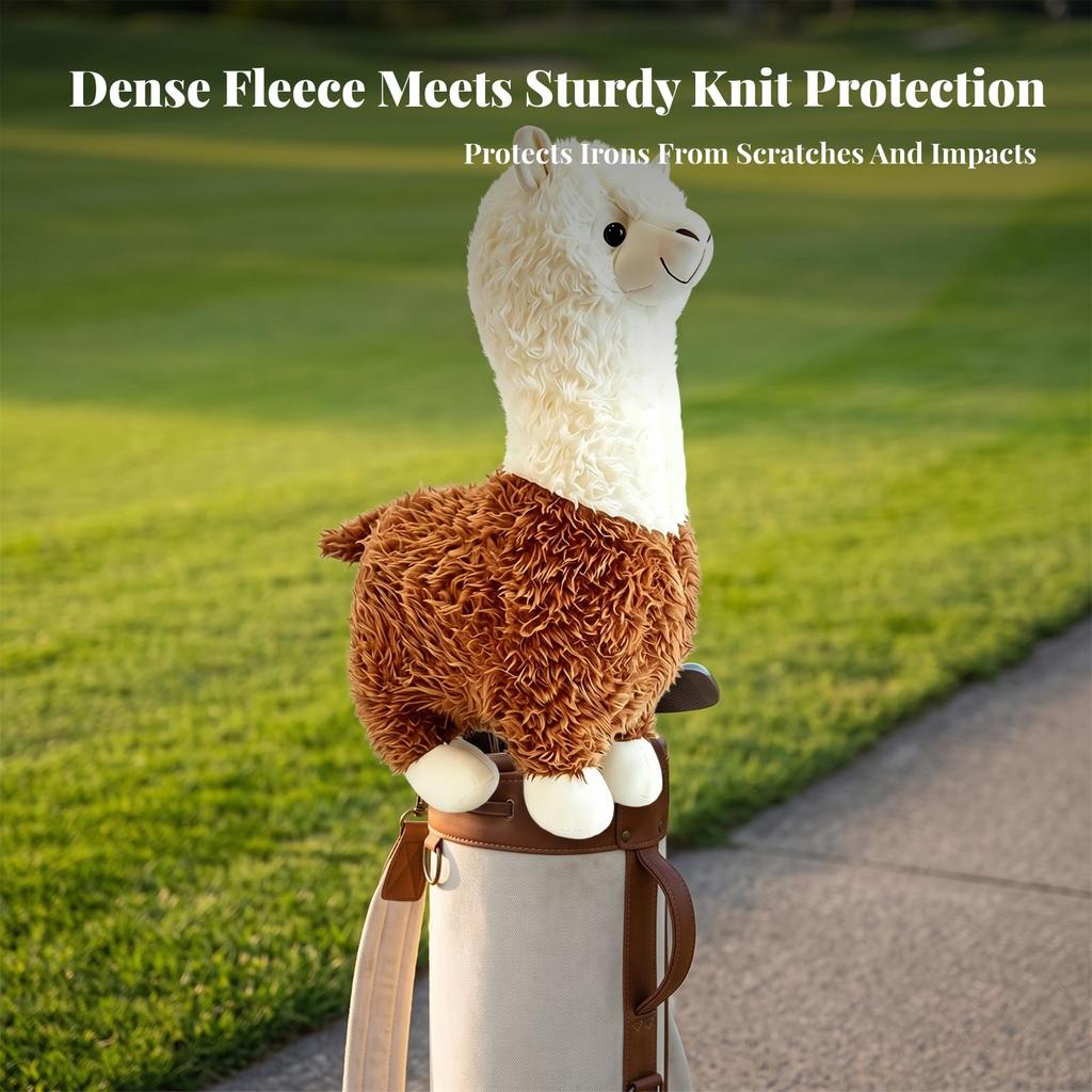 Soft Llama Golf Club Cover Playful Animal Headcover Head with