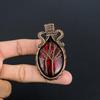 Red Flash Labradorite Pendant, 999 Copper Wire Wrapped Jewelry, Gemstone Jewelry Pendant, Handmade Wedding Gift Jewelry