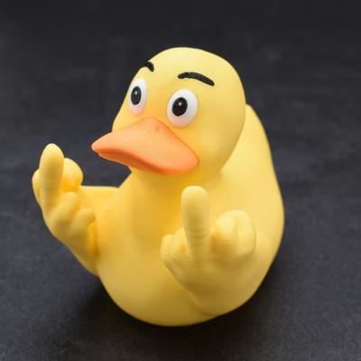 Смешная статуэтка утки со средним пальцем для дома, смоляная мини-утка, украшение для сада, деревенский декор для кухни, украшение для стола в виде сельскохозяйственного животного