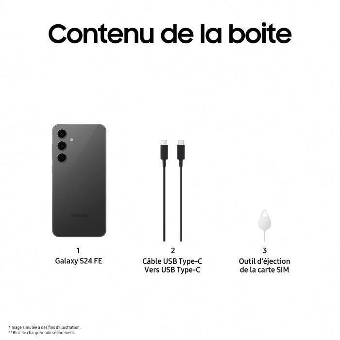 Samsung Смартфон Galaxy S24 FE 5G 8 ГБ ОЗУ/128 ГБ SIM+eSIM Графитовый