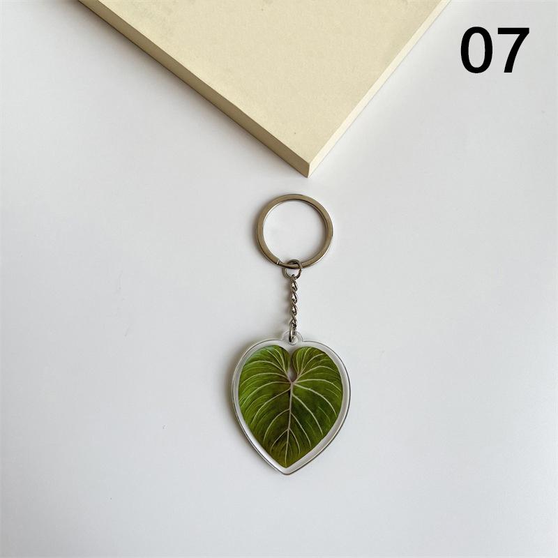 1 шт. Акриловый маленький подарок имитация зеленого растения модный брелок прекрасный лист брелок кулон женская сумка кулон