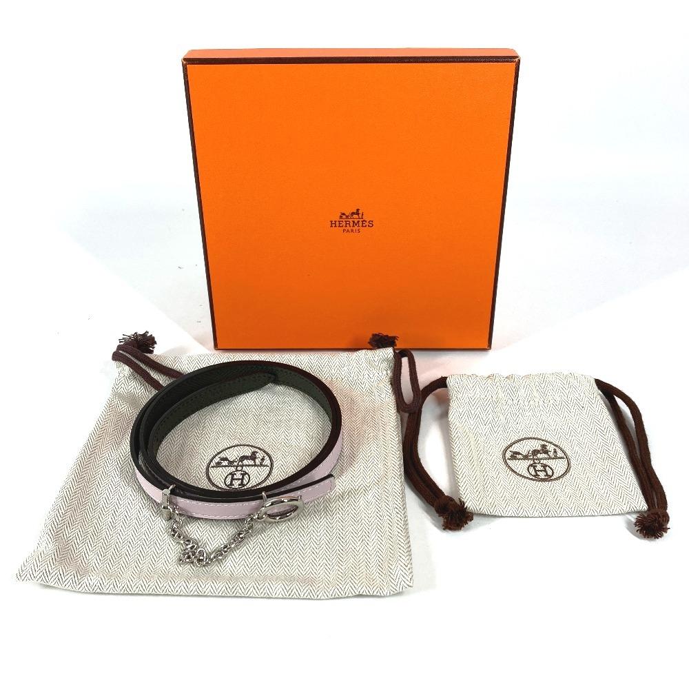 HERMES Carousel Belt Accessories Thin Belt Leather Chain belt  Unused