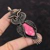 Thulite Pendant Copper Wire Wrapped Pendant Gemstone Pendant Handmade Thulite Jewelry Beautiful Owl Pendant Copper Wire Jewelry Wedding Gift