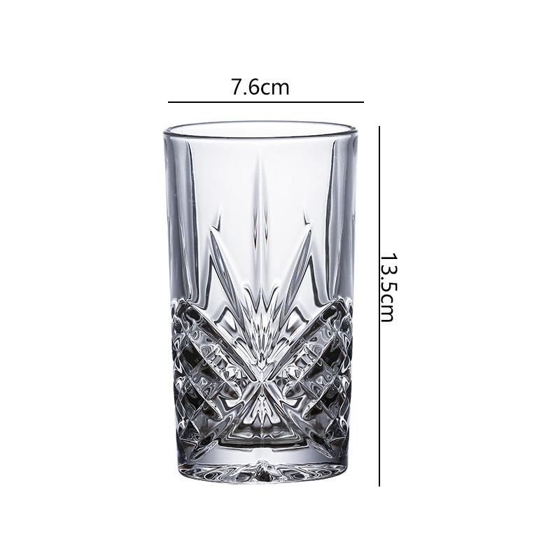 330ml/350ml Carved Whiskey Glass Transparent Wine Glass High End Foreign Wine Glass Exquisite Juice Beverage Mugs Water Bottle