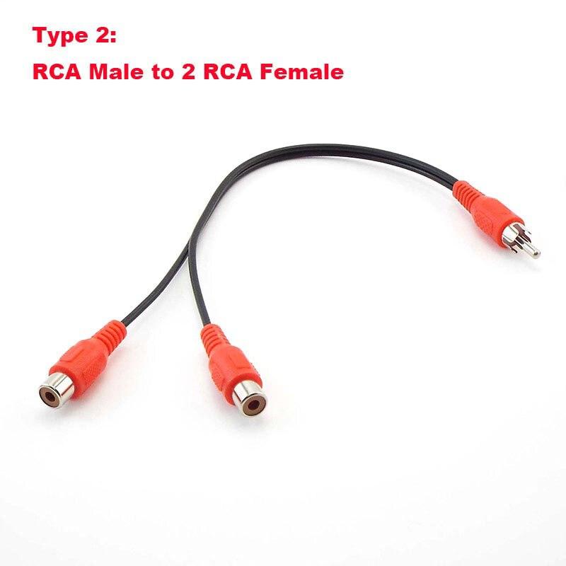 4 Types 3.5Mm Male Jack Plug Stereo To 2Rca 3 Rca 3.5Mm Rca Male Female Connector Cable Headphone Aux Y Adapter Cord Audio