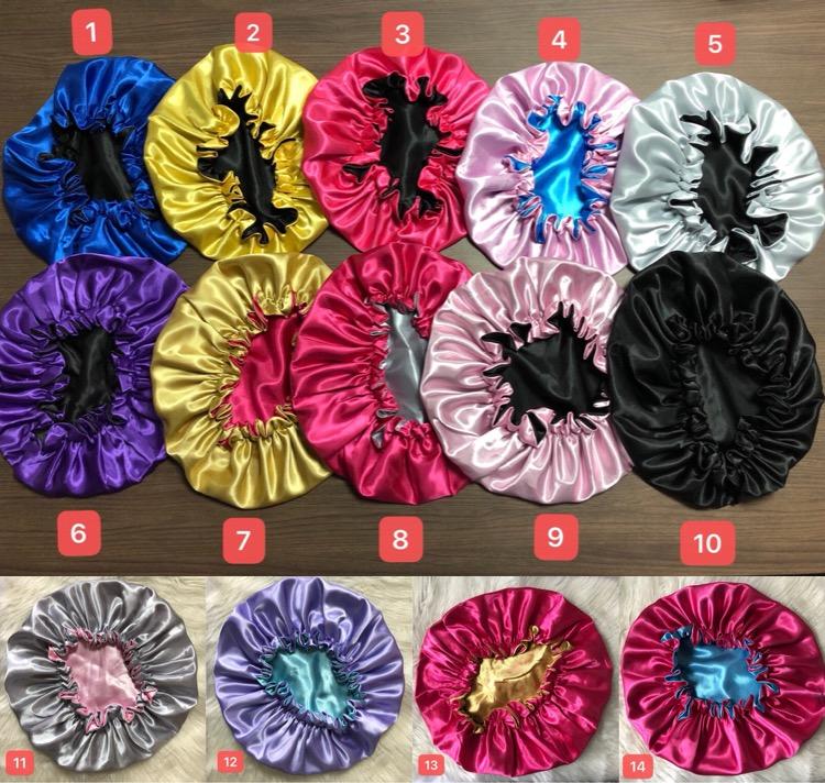Customized Hair Silk Bonnets Mommy & Me Bonnets Satin rainbow Baby Bonnet for Women