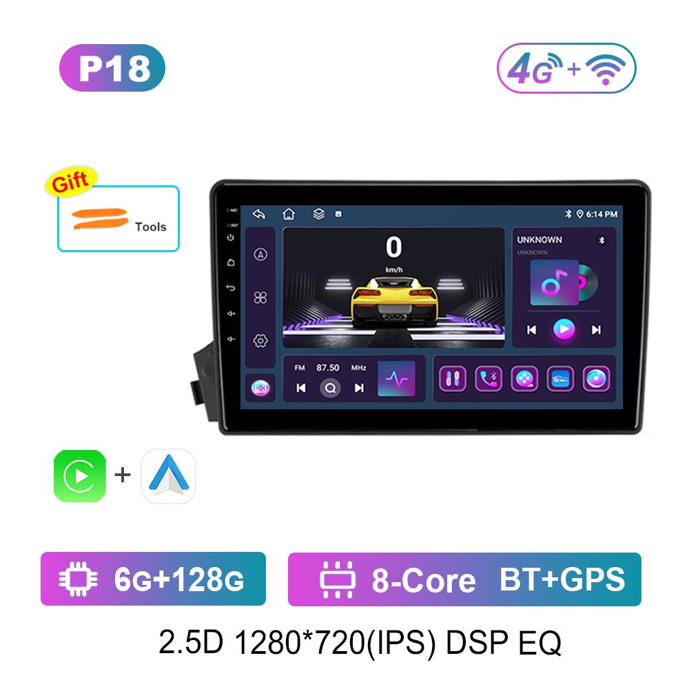 Carplay Автомобильный Радио Мультимедийный Плеер WiFi для SsangYong Actyon C100 2005 - 2011 GPS Navi 4G HD Экран Android Система Головное Устройство