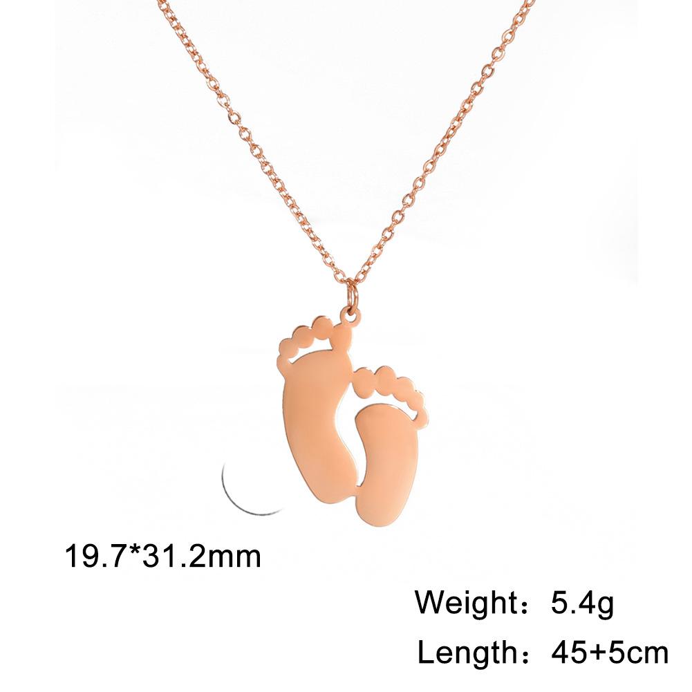Ожерелье с детским следом, цепочка, подарок для женщин, мужчин, папы и матери, ювелирные изделия из нержавеющей стали