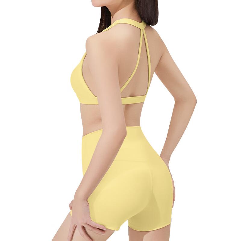 Women's Padded Racerback Sports Bra & Shorts Yoga Set