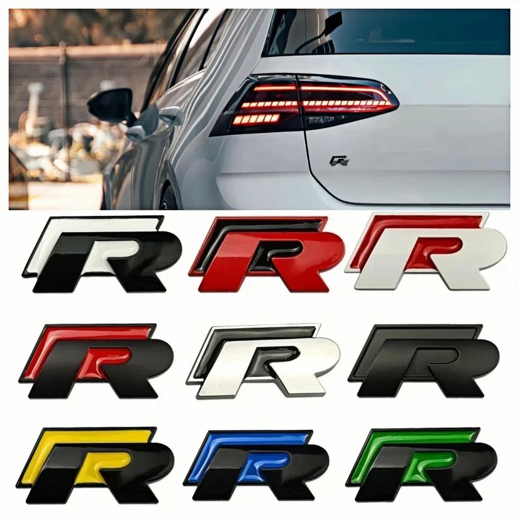 3D Metal R Emblem Car Trunk Badge Sticker for G-olf R Line P-olo P-assat J-etta T-ouareg