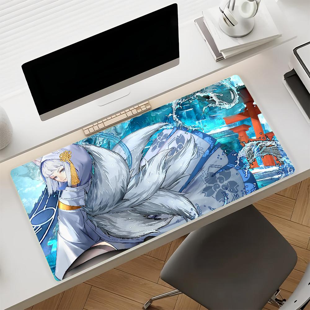 Игровой коврик для мыши Azur Lane Kaga Аниме Игровой коврик для мыши Противоскользящая резиновая основа Большой коврик для стола ПК Клавиатуры Ноутбука Для Офиса Студента Дома