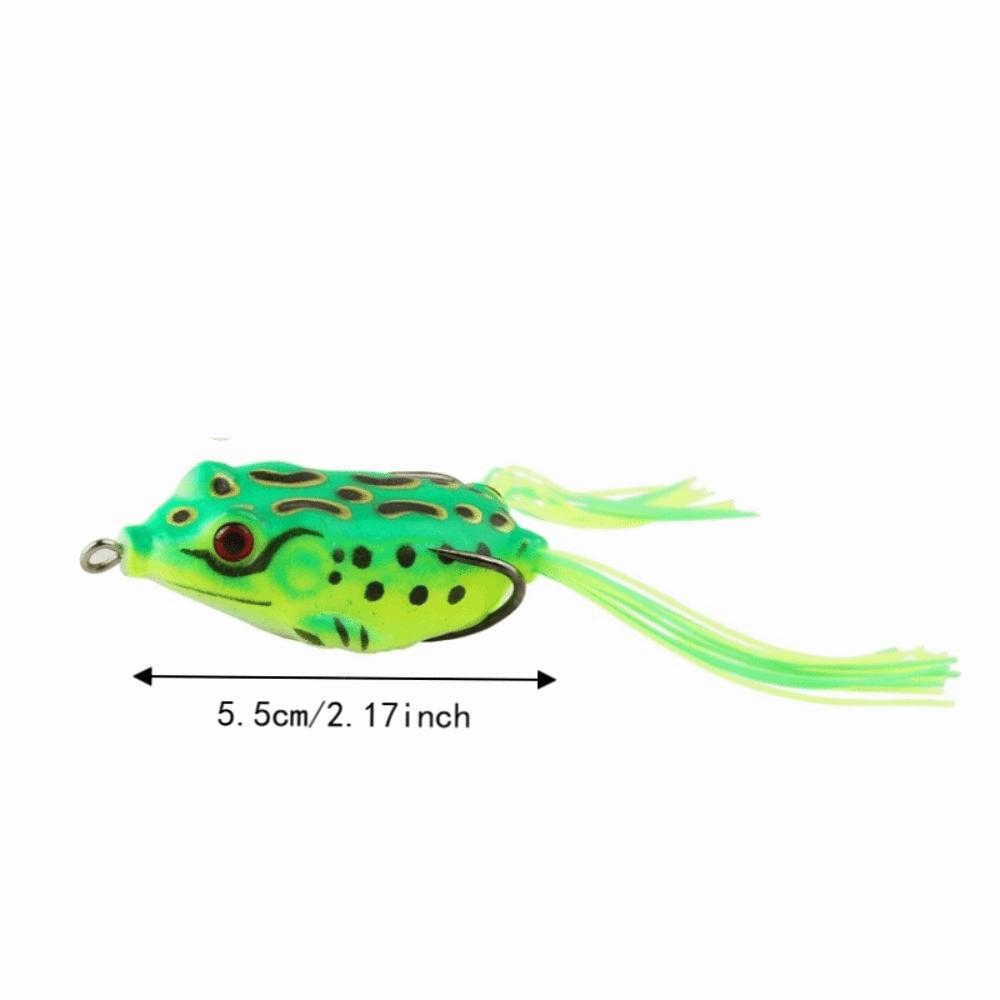 5PCS 5.5cm 12g Frog Crankbait Lures PVC Fishing Baits Durable Topwater Frog Lures  For Snakehead