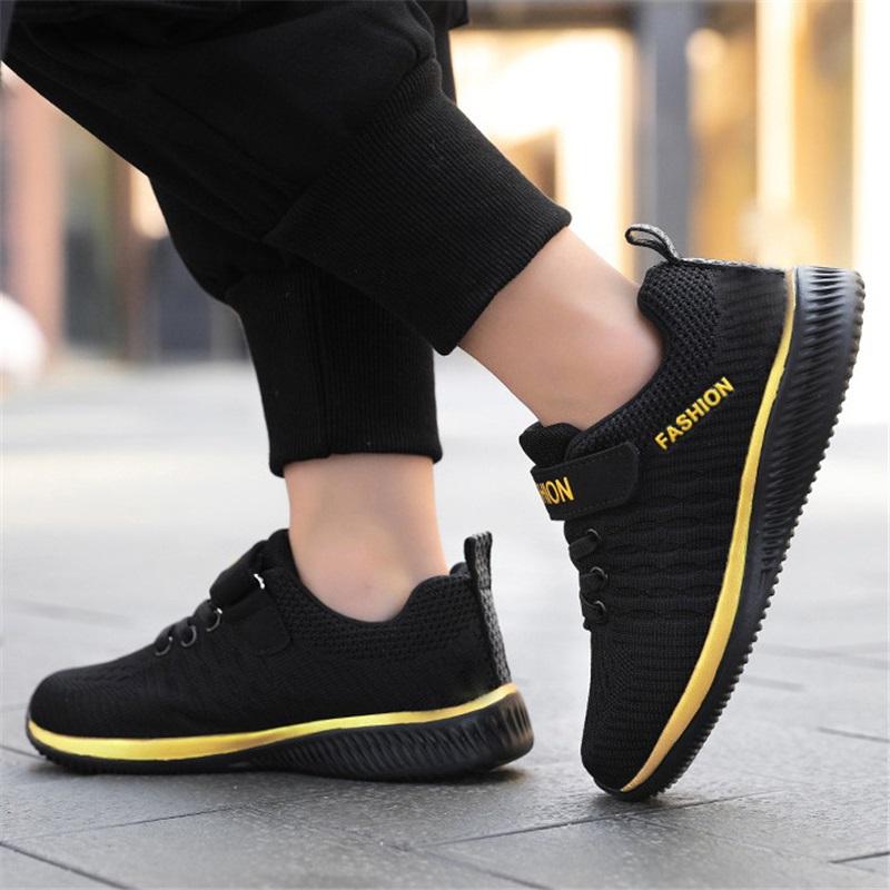 Осенние сетчатые кроссовки для бега для детей Легкие дышащие уличные кроссовки для мальчиков и девочек Спортивная обувь