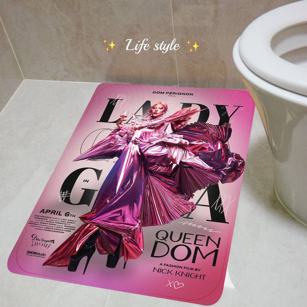 Singer L-Lady Gaga Mayhem Room Mats Anti-slip Absorb Water Long Strip Cushion Bedroon Mat Household Carpets
