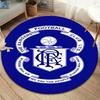 Круглый ковер Rangers F.C, Ковер для гостиной, спальни, дивана, игровой комнаты, Нескользящий коврик для пола