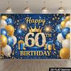 Тканевый фон-баннер для вечеринки в честь 60-летия, подходит для празднования 60-летия в помещении и на улице