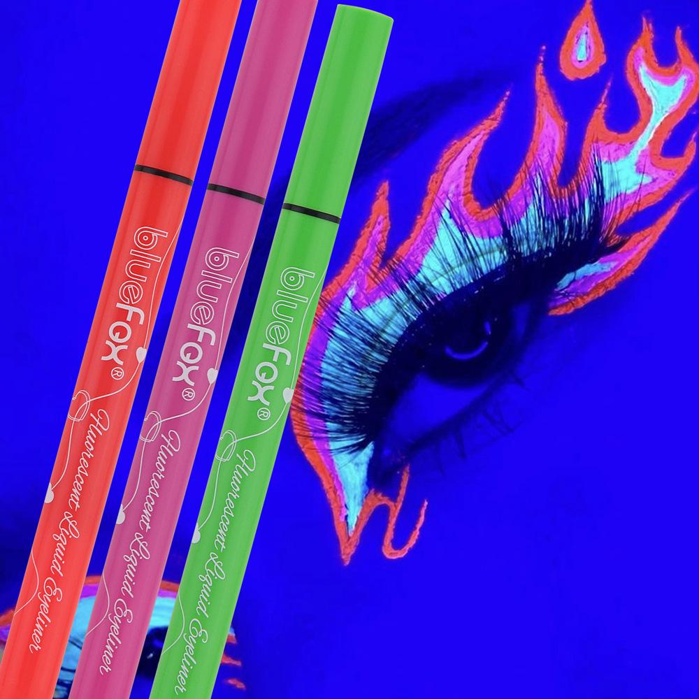 Набор флуоресцентных жидких подводк для глаз 6 цветов Halloween UV Glow - Стойкие, Яркие оттенки