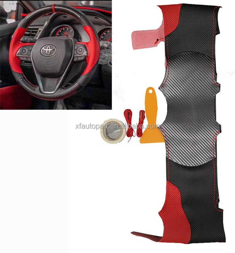 Carbon Fiber Steering Wheel Cover Interior Accessories Trim Cover for Highlander