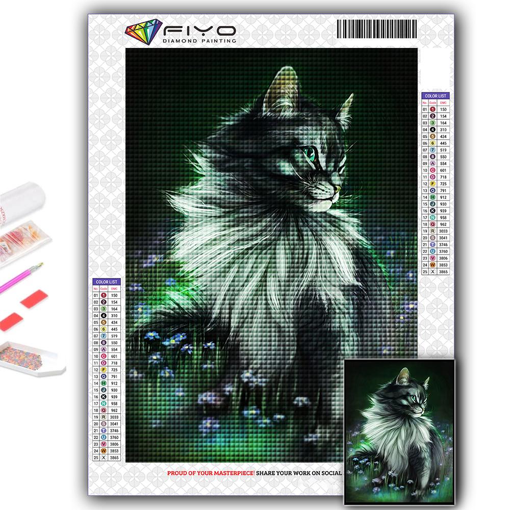 DIY 5D алмазная живопись Черный кот набор для вышивки крестом полная дрель вышивка мозаика художественная картина стразы подарок