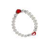 Sophiamor Red Silver Heart Br