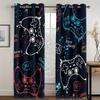 2pcs Gamepad Curtains Gamer Window Treatments for Boys Girls Cool 3D Playroom Window Drapes Color Kids Gaming Curtain.
