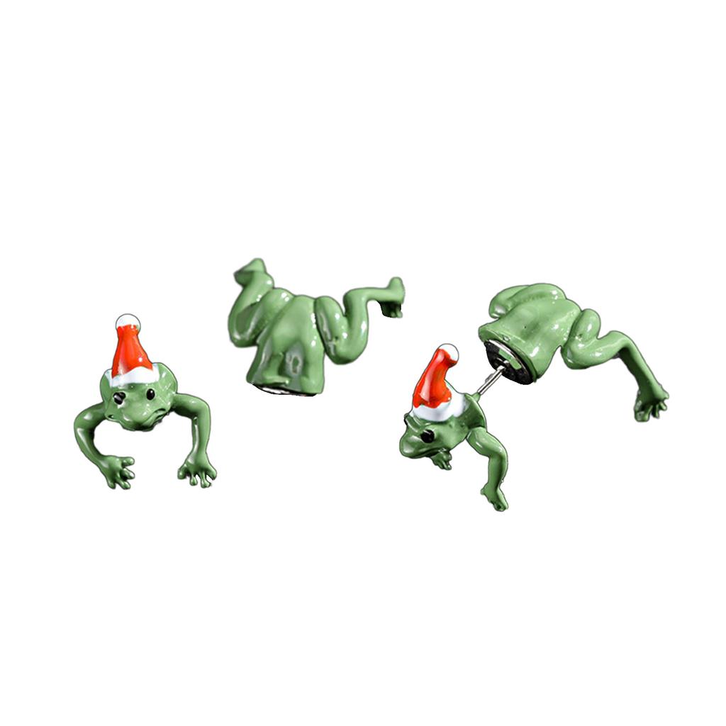 Stylish 3D Lizard Earrings Punk Rock Ear Studs Versatile Animal Themed Accessory Jewelry for Fashion Enthusiasts