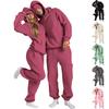 Unisex Fashion Solid Color Flight Mode Travel Hoodie Sports Shirt With Built In Eye Mask Sports Pants Loose 2-piece Set