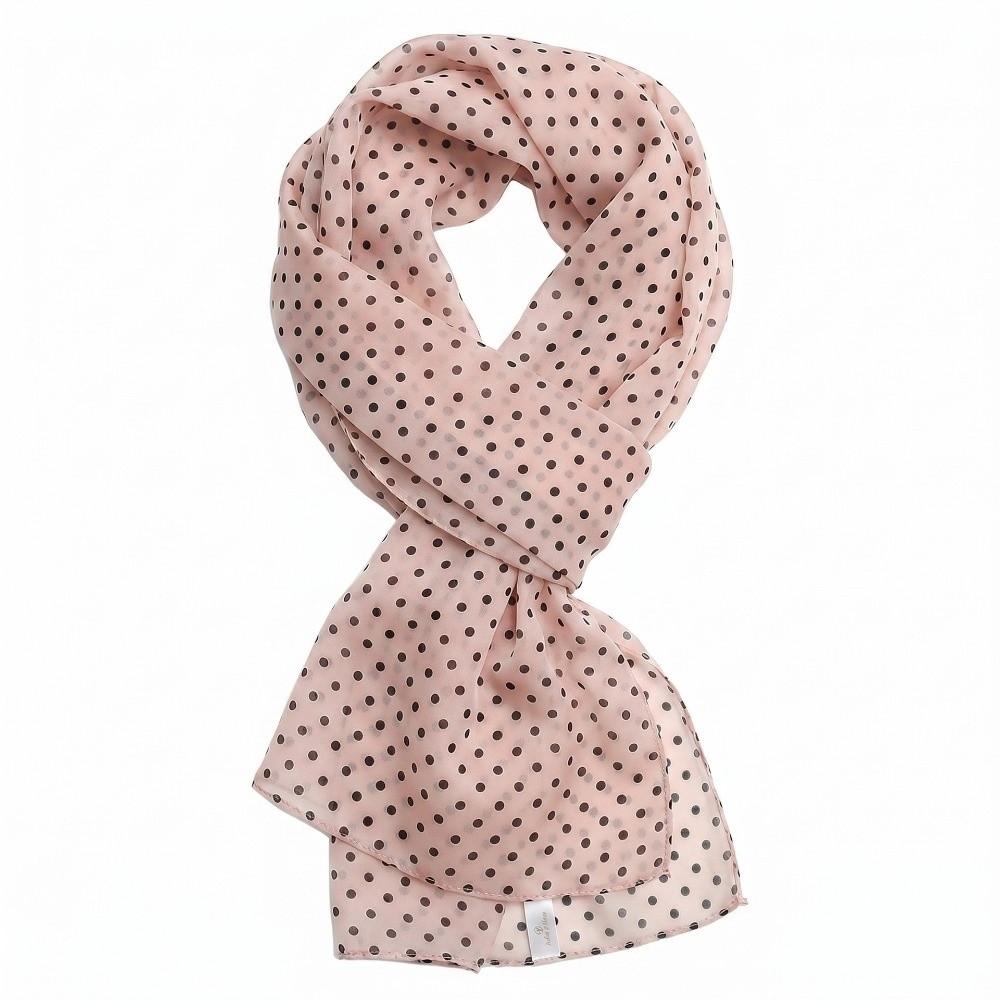 Polka Dots Shawl Wrap Ultra-thin Lady Bandanas Elegant Beach Scarf Summer Outing